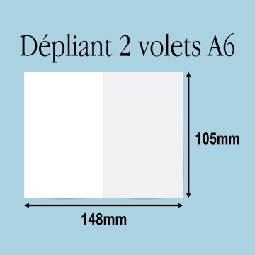 Depliant A6 2 Volets Papier 250g