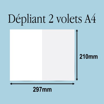 Depliant A4 2 Volets Papier 250g